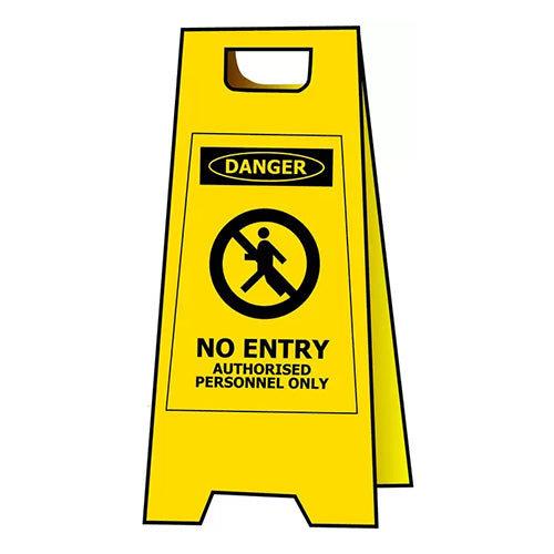 Danger No Entry Authorised Personnel Only A-Frame Floor Stand Sign