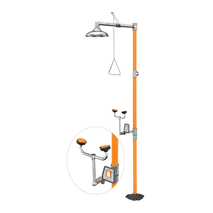Guardian Stainless Steel Shower with Eye/Face Wash
