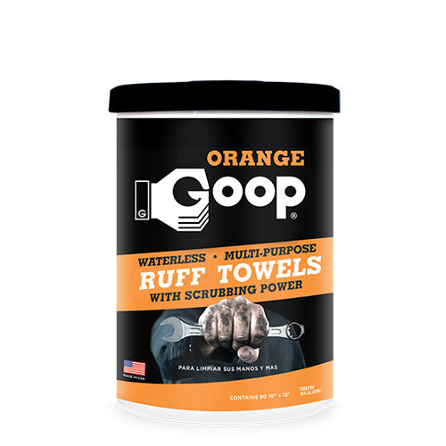 Goop Orange Hand Cleaner Ruff Wipes: Tub/72