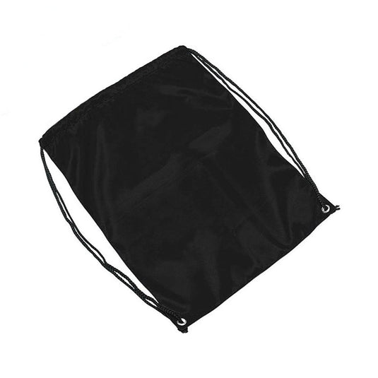 Harness Bag Drawstring Backsack: Black