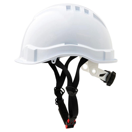Pro Airborne Linesman Hard Hat Unvented Micro Peak: White