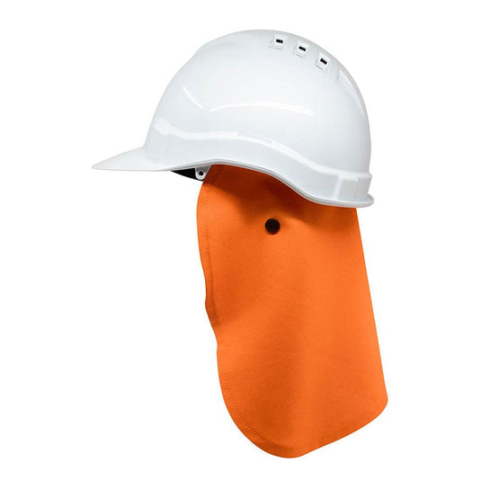 Hard Hat Neck Sun Shade, Orange (Dome Tabs)