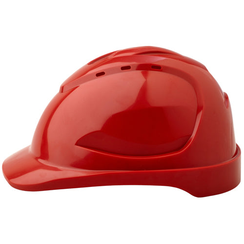 Pro V9 Vented Hard Hat: Red