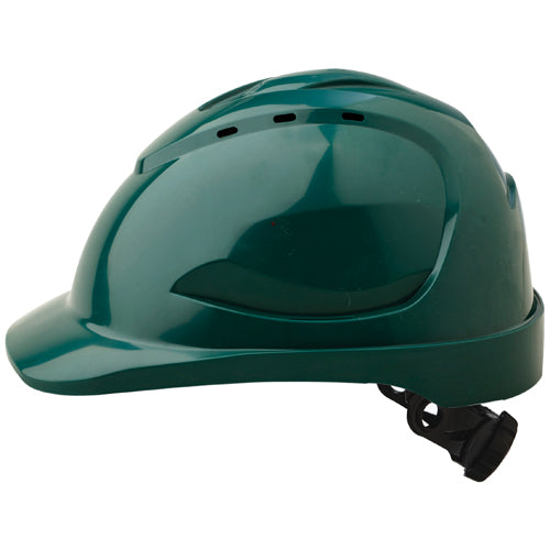 Pro V9 Vented Ratchet Hard Hat: Green