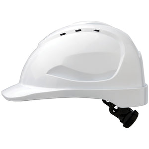 Pro V9 Vented Ratchet Hard Hat: White image