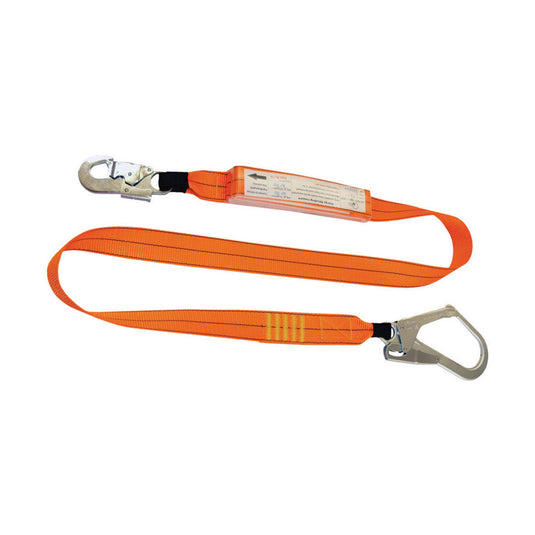Single Leg Webbing Lanyard, Snap Hook/Scaff Hook: 2M