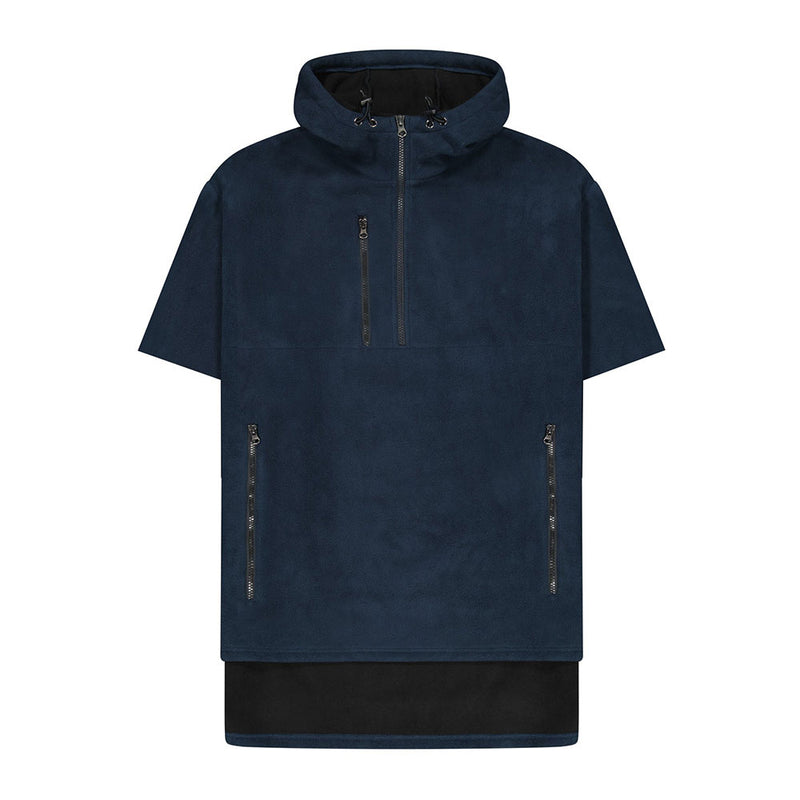 Load image into Gallery viewer, Cloke Hauroko Windproof Short Sleeve Fleece features a durable YKK zipper, large pouch pocket, and adjustable hood, designed for outdoor adventures with windproof, water-resistant fleece, perfect for active safety needs.
