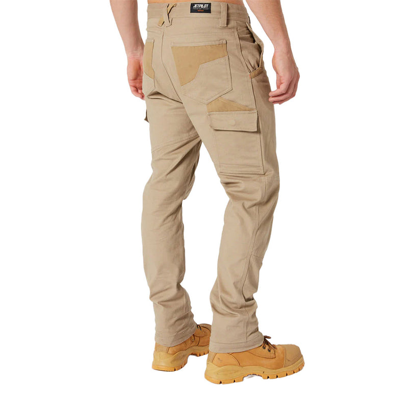 Load image into Gallery viewer, Jet Pilot Fueled Utility Pant, featuring reinforced patch pockets and thigh flap pocket, worn with tan work boots. Designed for movement and durability, ideal for active work environments.
