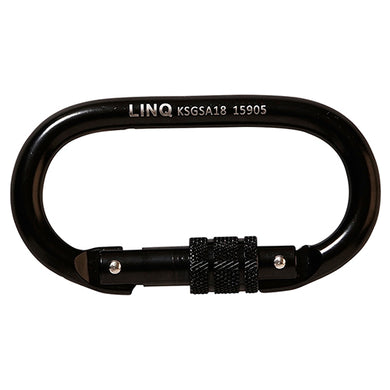 LINQ Screw Gate Steel Alloy 18mm Carabiner