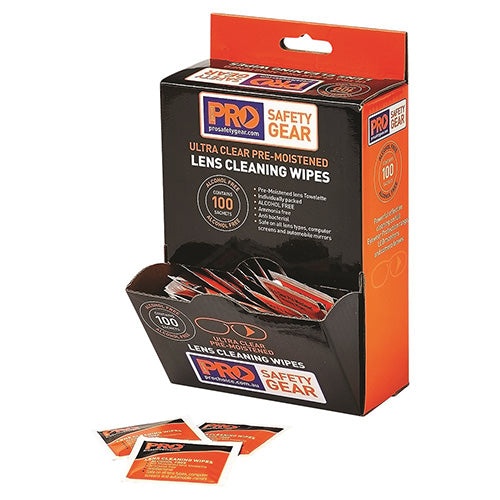 Pro Alcohol Free Lens Cleaning Wipes, Box/100