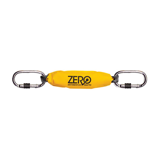 Zero Shock Absorber with Carabiners features a foam-sheathed tether and dual screw-lock carabiners, designed to prevent tool loss in water. Ideal for safety-conscious environments, reflecting Active Safety's commitment to reliable equipment.