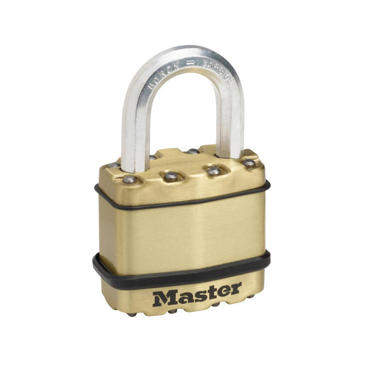 Master Lock Excell Brass Cover Steel Padlock, 45mm