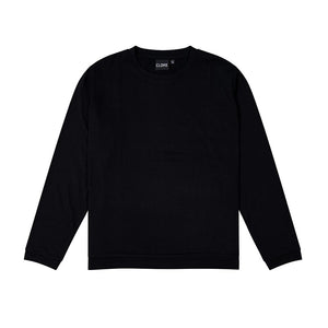Moeraki Womens Merino Crew Neck Pullover, Black image