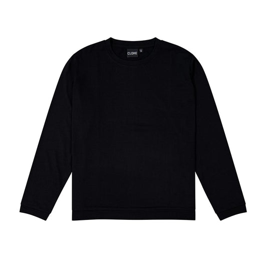 Moeraki Womens Merino Crew Neck Pullover, Black