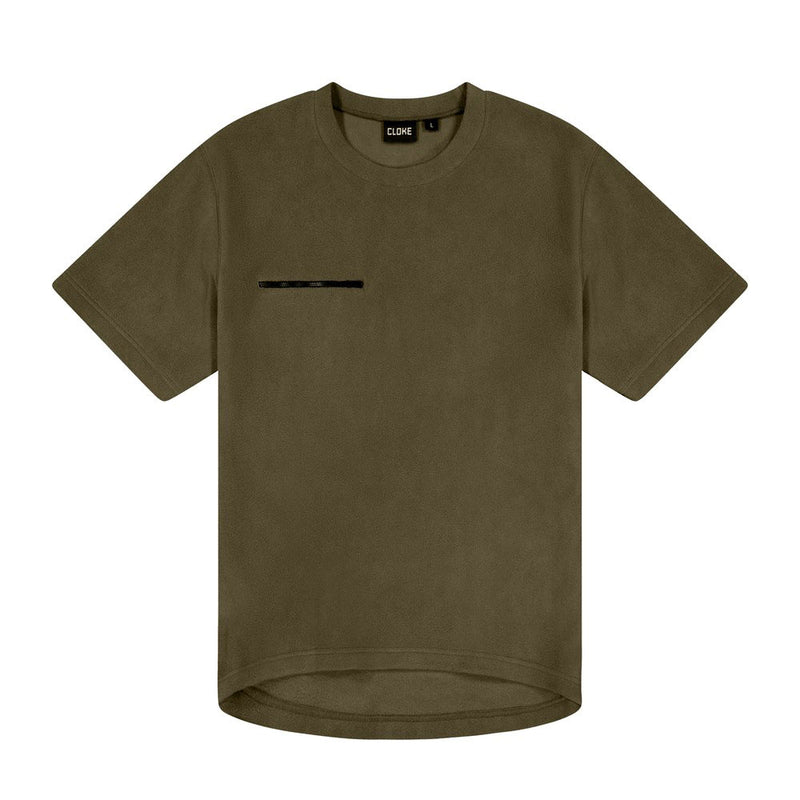 Load image into Gallery viewer, Monowai Fleece Tee showcasing its durable design, featuring a zippered chest pocket and black stripe. Ideal for outdoor work, this quick-drying, breathable shirt embodies Active Safety&#39;s commitment to reliable workwear.
