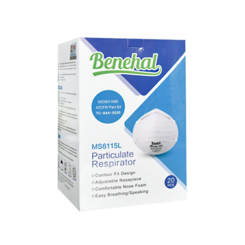 Disposable N95 Respirator Non Valve: Box/20