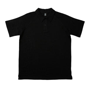 Somers Mens Merino Wool Polo, Black image