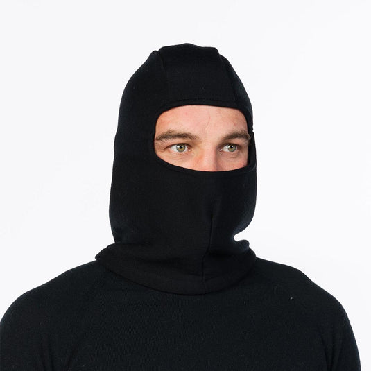 MKM 100% Merino Wool Balaclava Black