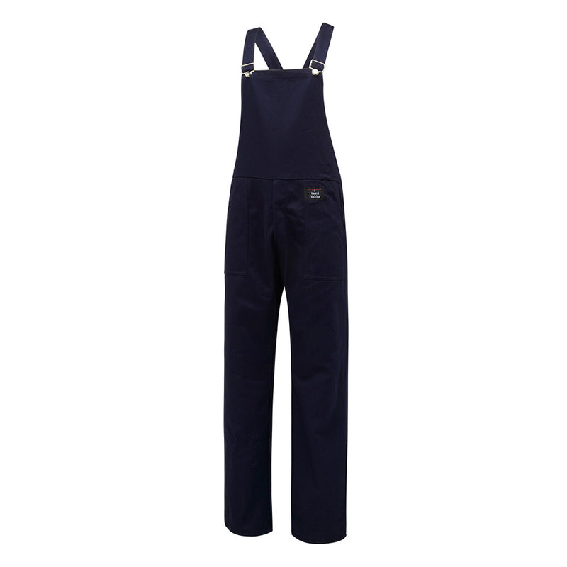 Load image into Gallery viewer, Hard Yakka Cotton Bib Overall, Navy, featuring a high front bib panel, adjustable shoulder straps with nickel-coated buckles, and patch pockets, ideal for robust workwear from Active Safety.
