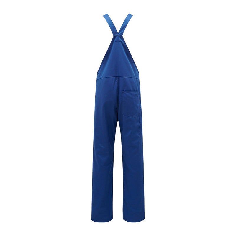 Load image into Gallery viewer, Hard Yakka Polycotton Bib &amp; Brace Overall, Royal Blue features adjustable shoulder straps, heavy-duty nickel-coated buckles, and a dome fly, ideal for durable workwear needs from Active Safety.
