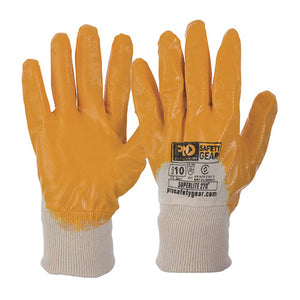 Pro SuperLite Orange Nitrile 3/4 Dip Gloves image