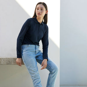 Biz Womens Action Long Sleeve Polo Shirt image
