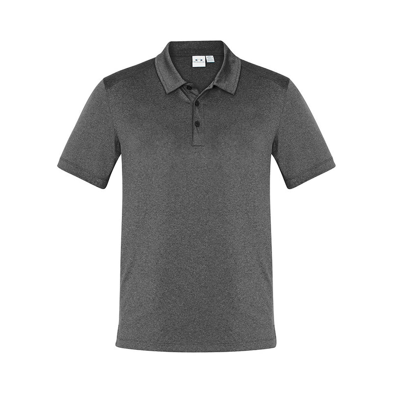 Load image into Gallery viewer, Biz Aero Short Sleeve Polo Shirt featuring a heathered marle pattern and flat-locked shoulder seams, designed for comfort and mobility. Ideal for active settings with its breathable, anti-shrink, and anti-fade fabric.
