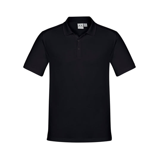 Biz Aero Short Sleeve Polo Shirt showcasing a modern heathered marle pattern with flat-locked shoulder seams for comfort. Designed for active wear, featuring anti-shrink, anti-fade fabric with a cotton-like feel.