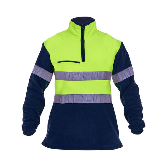 Hi Vis Taped 380gsm 1/4 Zip Polar Fleece
