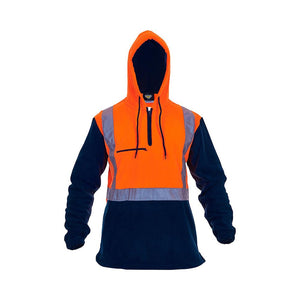 Caution Hi Vis Taped Polar Fleece Hoodie 380gsm image