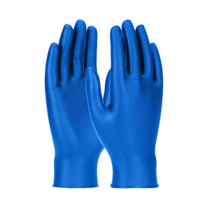 Grippaz Blue Nitrile Food Handling Disposable Gloves: Box/50 image