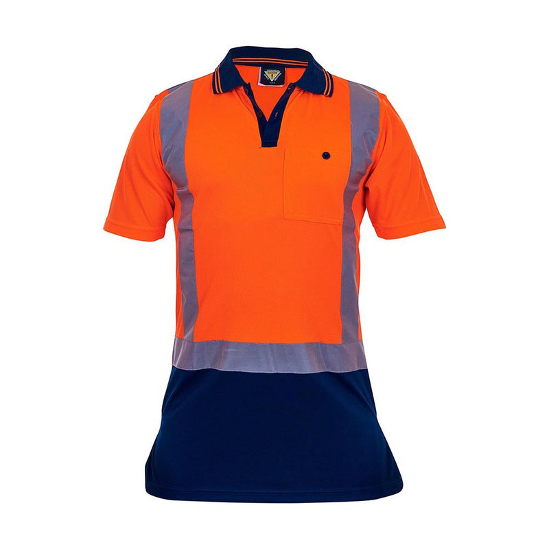 Load image into Gallery viewer, Caution Hi Vis Taped Microfibre Polo
