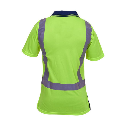 Caution Hi Vis Taped Microfibre Polo