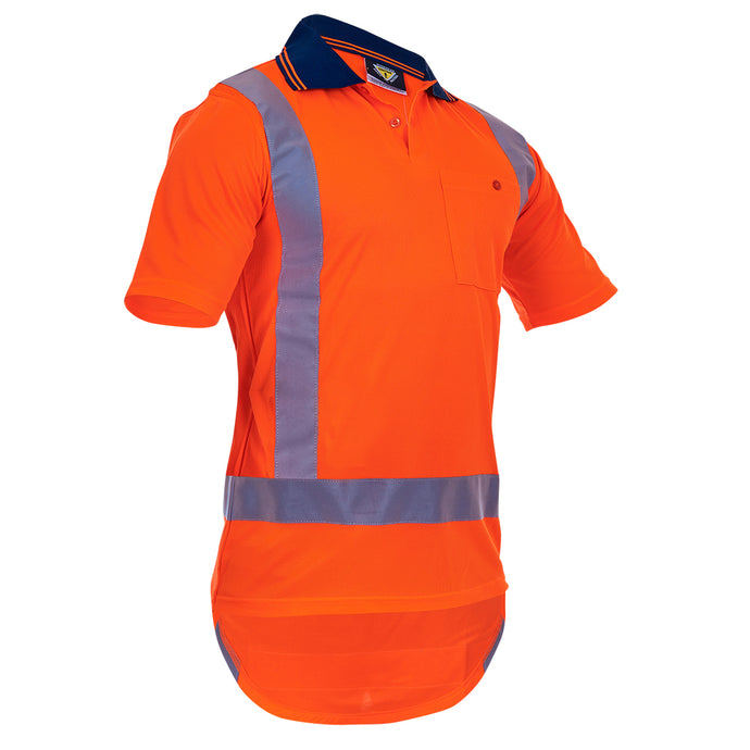 Caution Hi Vis TTMC-W17 X-Back Microfibre Polo