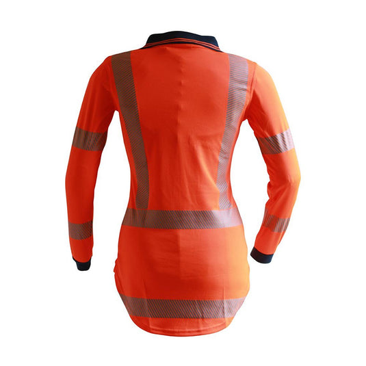 Caution Women's TTMC-W Segmented Tape Micro Fibre L/S Polo