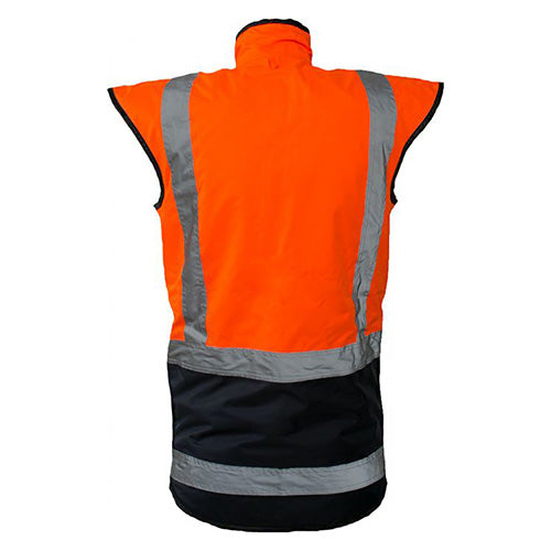 Load image into Gallery viewer, Caution Hi Vis Taped Fleece Lined Vest
