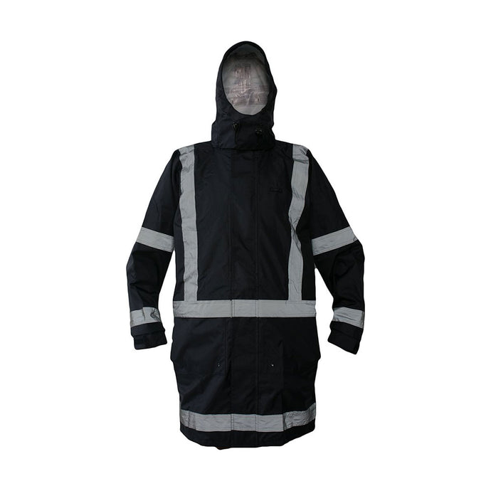Caution Taped Fleece Lined Rain Jacket