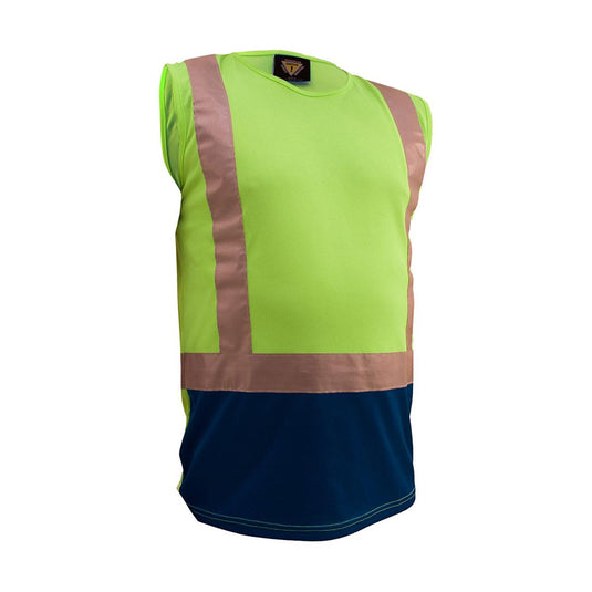 Caution Hi Vis Taped Microfibre Singlet