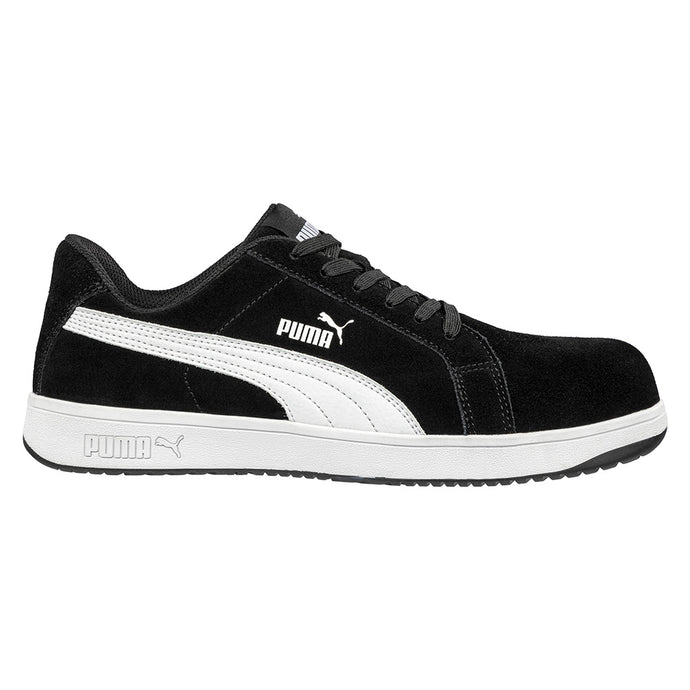 Puma Iconic Suede Safety Shoe, Black/White