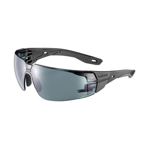 Bolle Rush+ 2.0 Black/Grey Frame Safety Glasses: Smoke Lens image