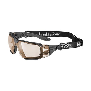 Bolle Rush+ 2.0 XP Sealed Black/Grey Frame Safety Glasses: Copper image