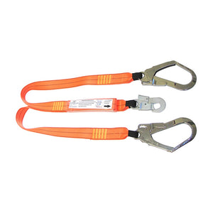 QSI 1.5m Double Leg Shock Lanyard (1x DA Hook 2x Scaff Hook) image