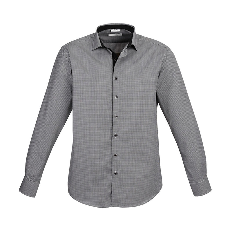 Load image into Gallery viewer, Biz Mens Edge Long Sleeve Shirt
