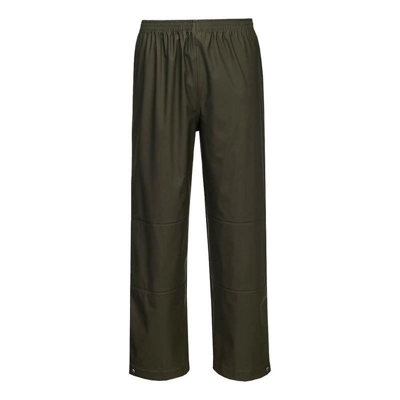 Load image into Gallery viewer, Flexatex Chem Waterproof Pants with elastic waistband, reinforced knees, and snap-adjust cuffs, designed for durability and protection against elements, ideal for safety-focused environments like Active Safety.
