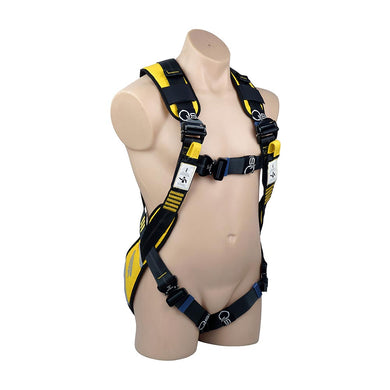 QSI Premium Padded Full Body Harness, Front & Rear Anchorage Points, QR Buckles