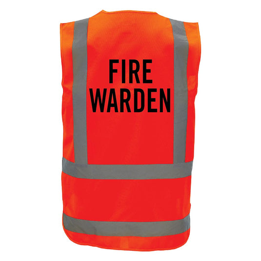 Hi Vis Fire Warden Vest, Orange