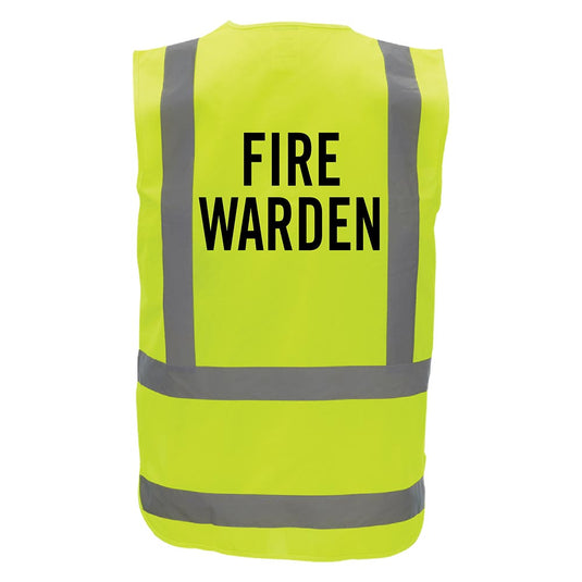Hi Vis Fire Warden Vest, Yellow