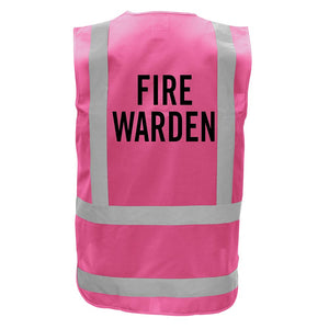 Hi Vis Fire Warden Vest, Pink image