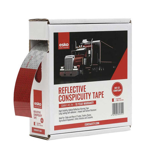 Esko Reflective Conspicuity Tape, Red/White: 50mm x 45.7m