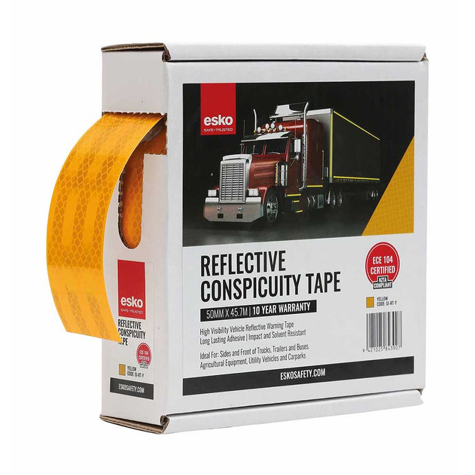 Esko Reflective Conspicuity Tape, Yellow: 50mm x 45.7m